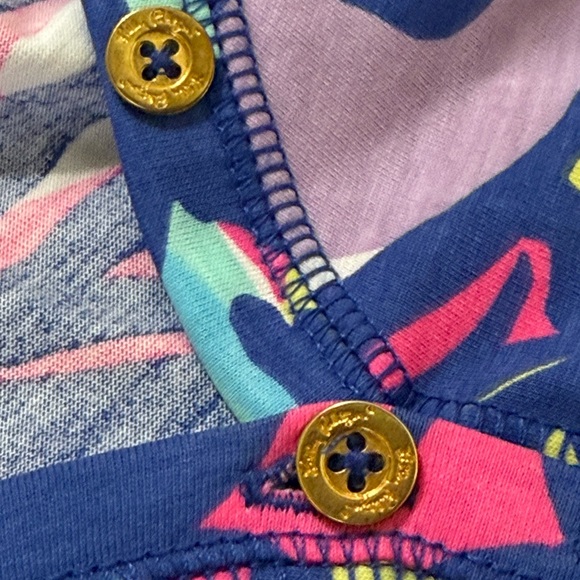 Lilly Pulitzer “Catwalkin” Floral Shift Dress - Navy, Pink, Yellow - Picture 6 of 7